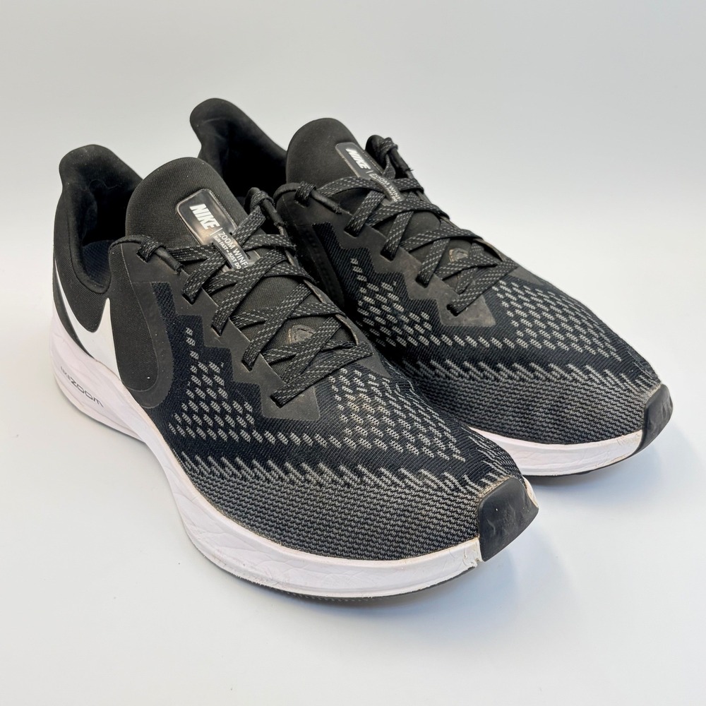 Nike Air Zoom Winflo 6 Mens Running Shoes Black White AQ7497-001 Size 11 - Picture 8 of 15